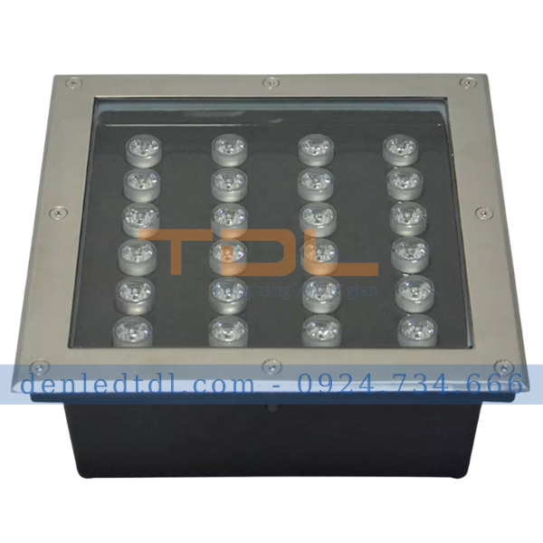 đèn âm đất 24w đế vuông