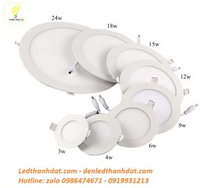 đèn âm trần mỏng tròn