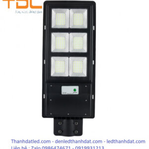 Đèn năng lượng mặt trời sân vườn liền thể 150w 5 den chieu sang pho bien lien the 150w