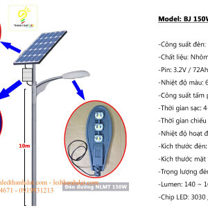 den duong 150w nang luong mat troi du cong suat