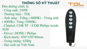den duong led chiec la 250w 1