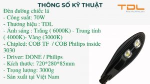 den duong led la 70w 1