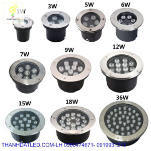 Đèn led âm đất âm sàn 9w 5 den led am dat 3w 6w 9w 12w 18w 24w 36w 14