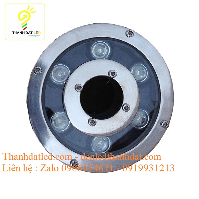 đèn led âm nước 6w bánh xe