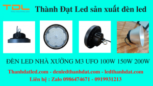 den led chieu sang nha xuong ufo 100w 150w 200w