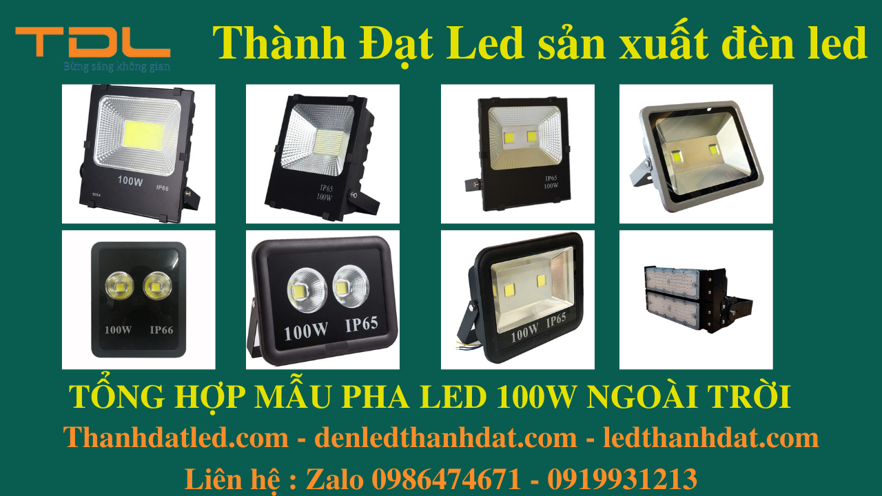 Đèn led sân bóng đá 100w Hà Đông Hà Nội