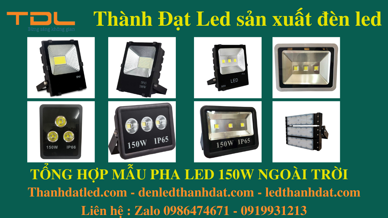 Top 9 mẫu đèn pha 150w ngoài trời