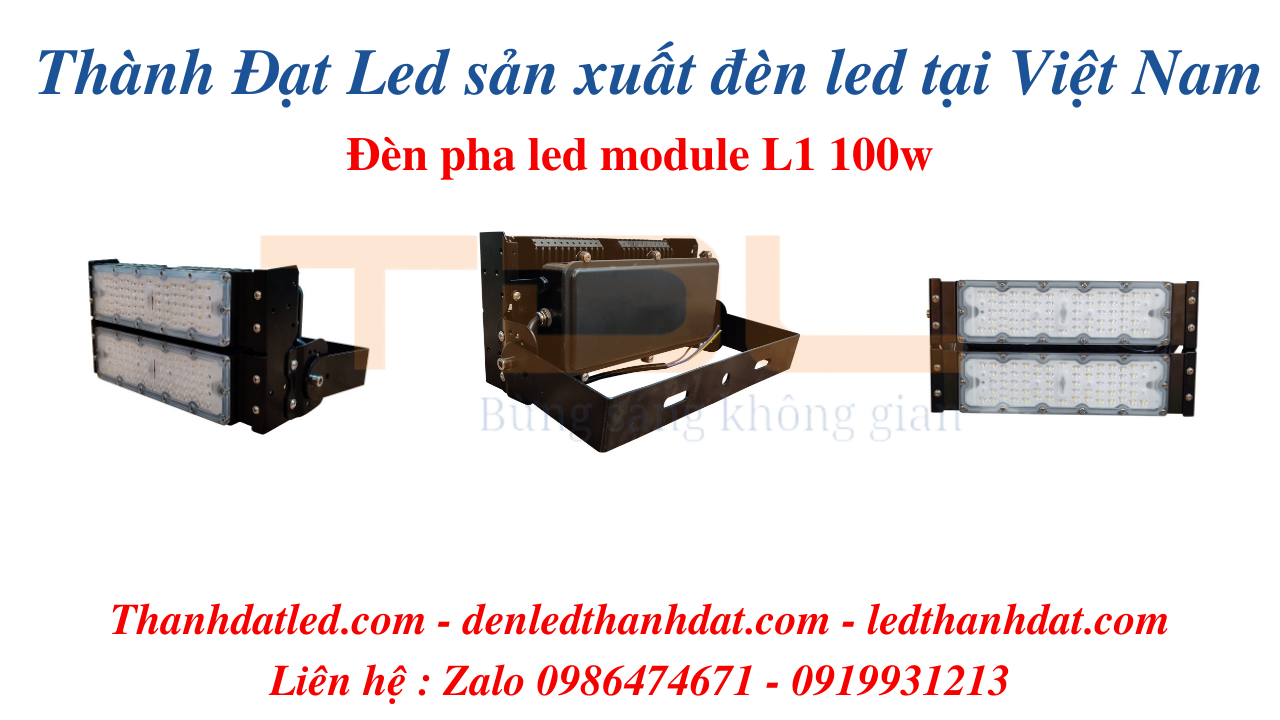 đèn pha ngoài trời 100w module sân tennis