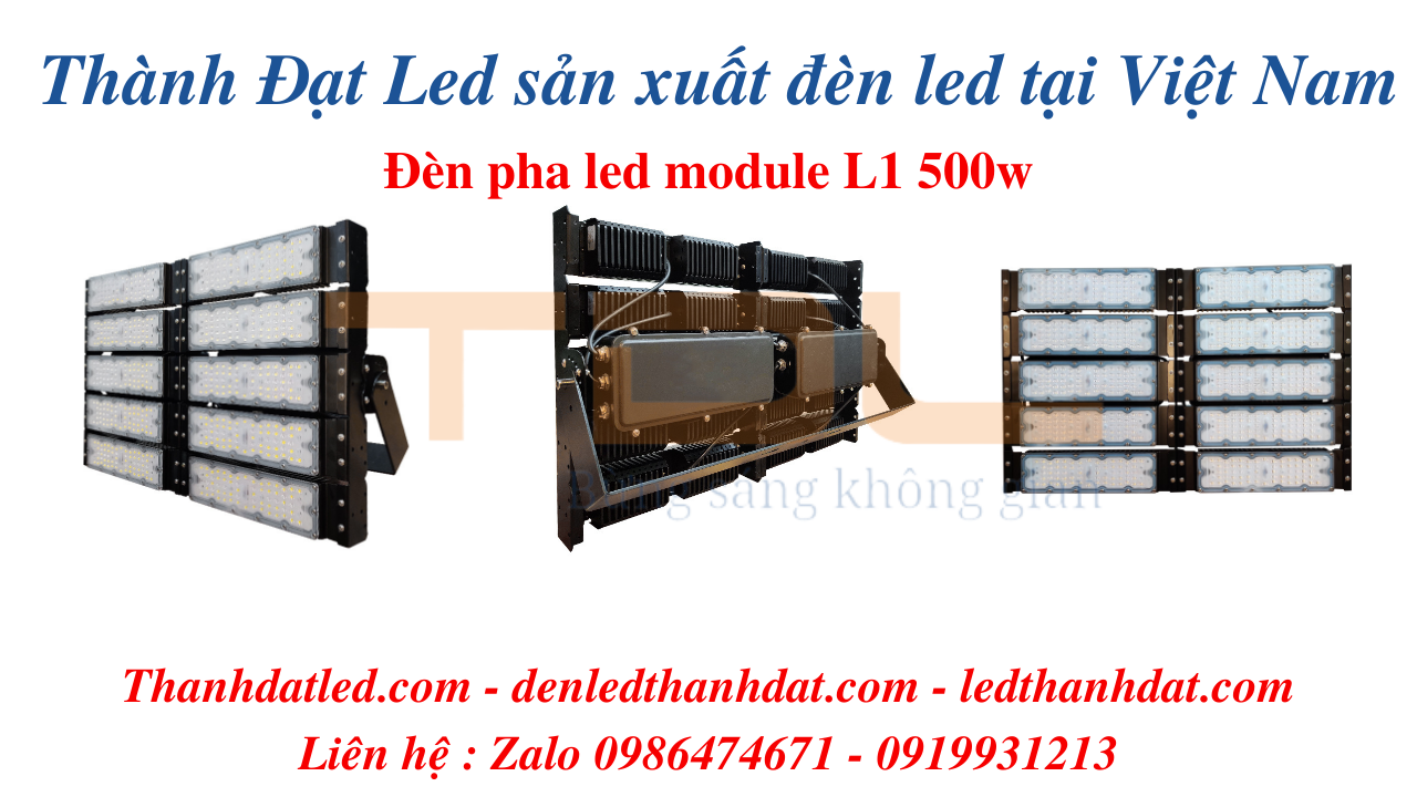 đèn pha led 500w ngoài trời module