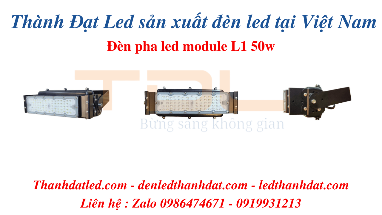 đèn pha led module 50w smd sân cầu lông