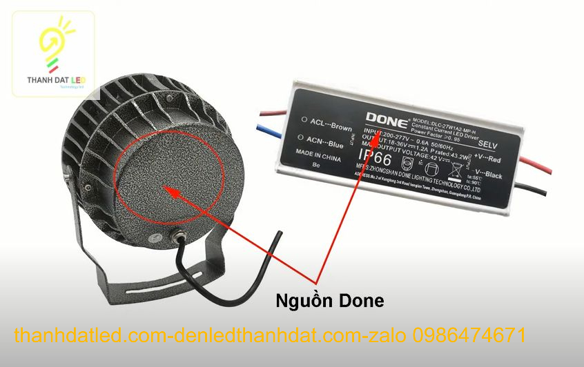 den-led-roi-cot-27w-toa-nha đèn led rọi cột 27w
