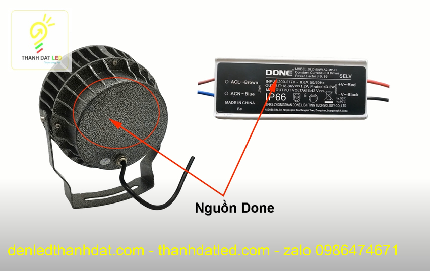 Đèn led rọi cột 15w