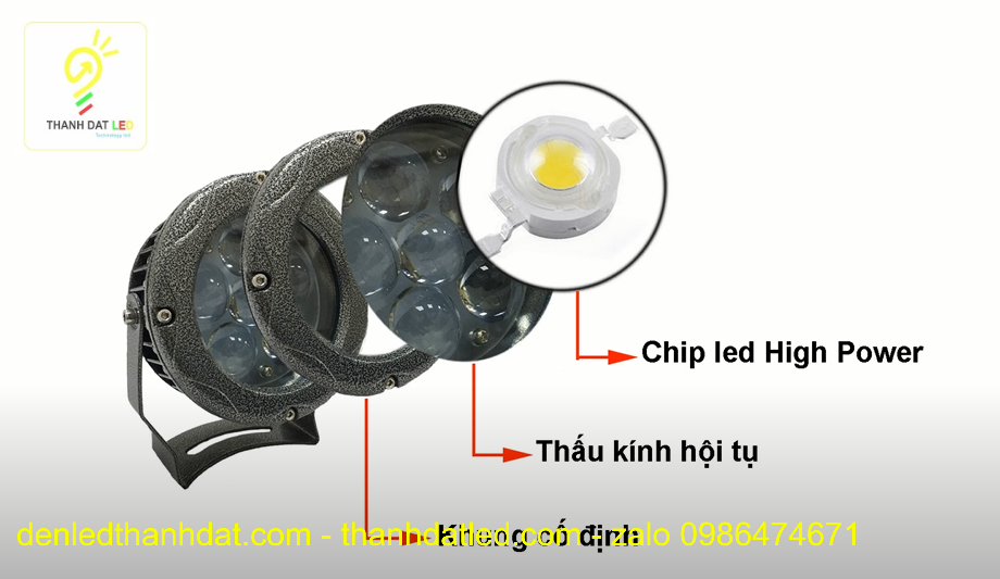 đèn led rọi cột 15w