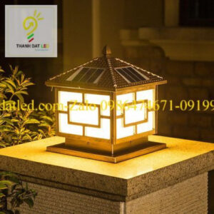 Đèn trụ cổng năng lượng mặt trời 50cm 6 den led tru cong nang luong mat troi