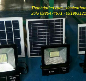 Đèn pha năng lượng mặt trời 100w 3 den nang luong mat troi
