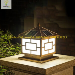 Đèn trụ cổng năng lượng mặt trời 50cm 7 den nang luong mat troi tru cong 25cm 30cm 40cm 50cm