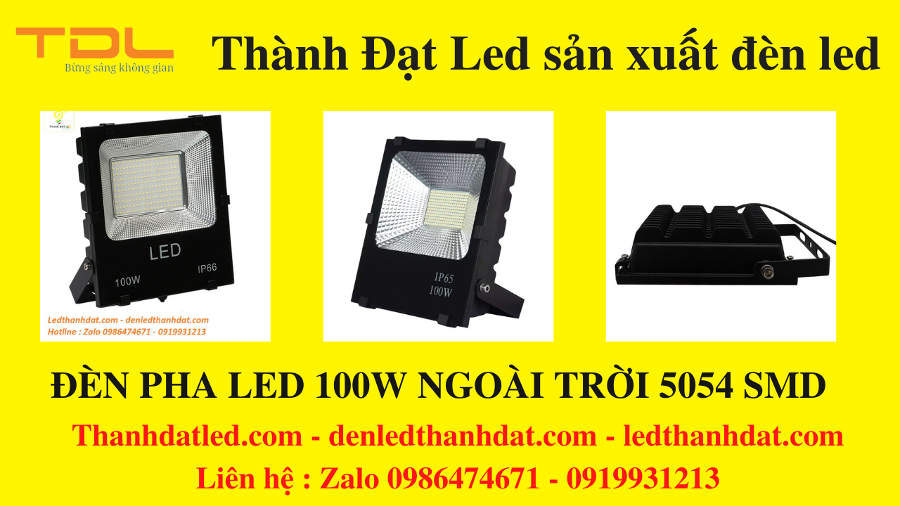 đèn pha led 100w ip66 giá rẻ 5054 smd