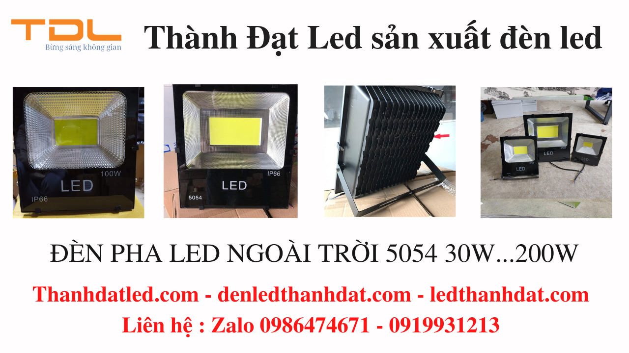 đèn pha led giá rẻ ip66 20w 30w 50w 100w 150w 200w