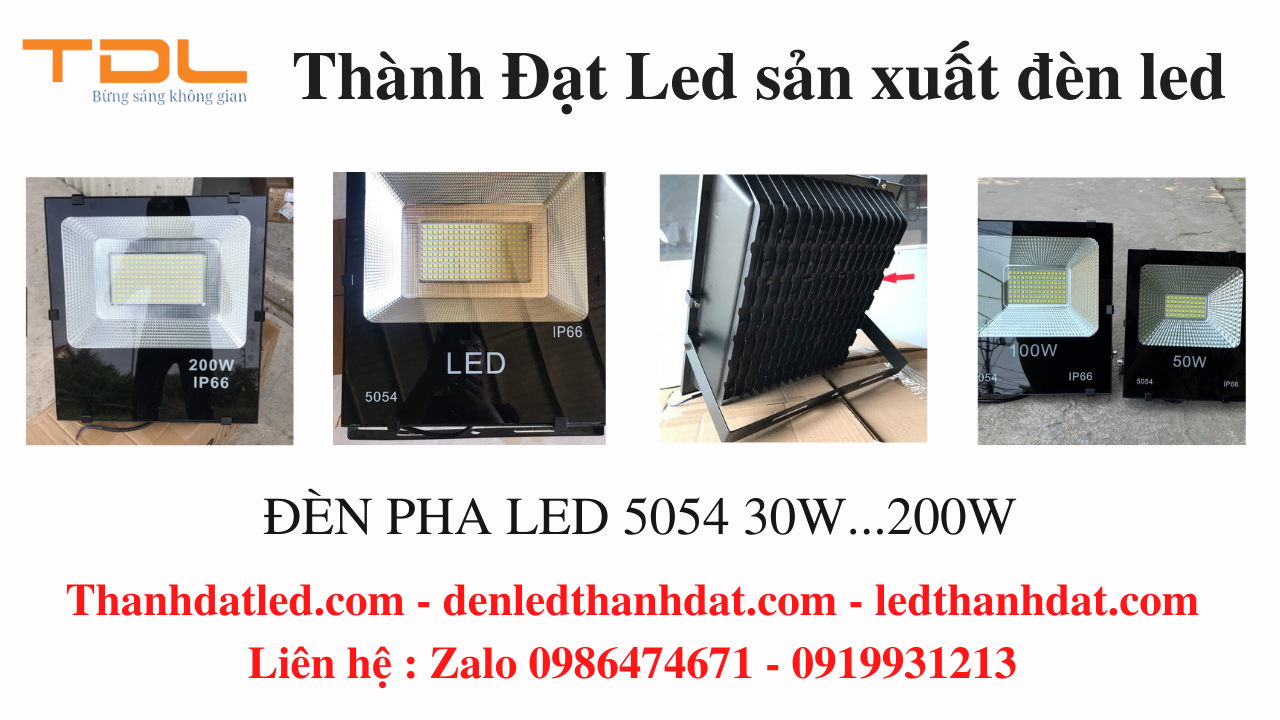 đèn pha led giá rẻ ip66 20w 30w 50w 100w 150w 200w