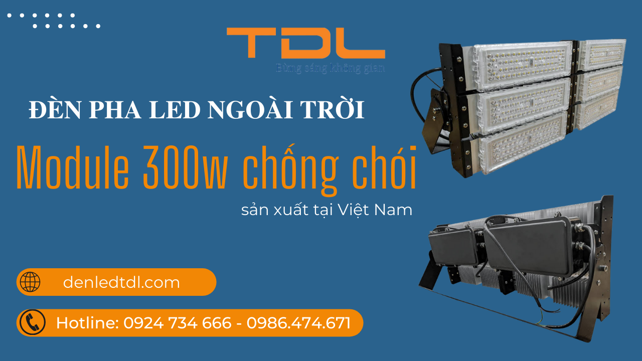 Đèn pha led 300w sân tennis - sân bóng đá- sân cầu lông - sân bóng chuyền TDL