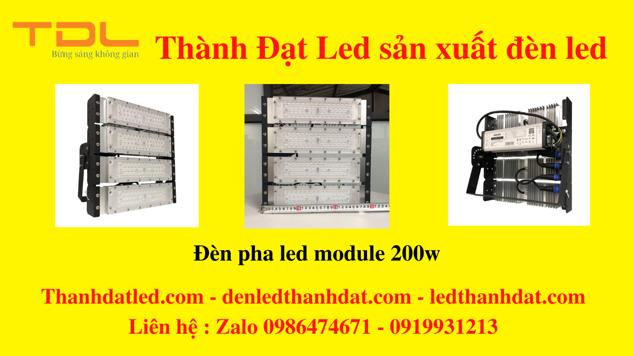 đèn led sân cầu lông trong nhà 200w