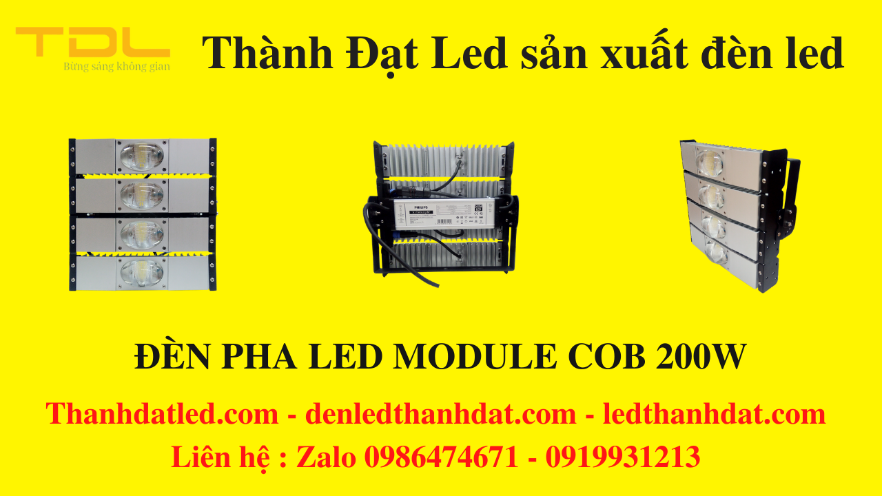 đèn pha led 200w ngoài trời sân bóng đá sân tennis sân cầu lông