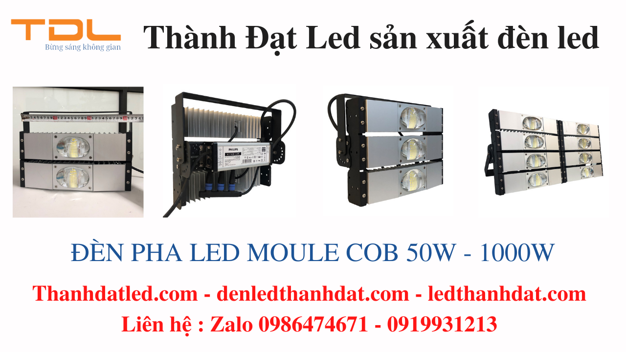 đèn pha module 50w 100w 150w 200w 250w 300w 400w 500w 600w 800w 1000w cob