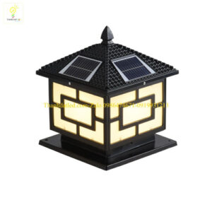 Đèn trụ cổng năng lượng mặt trời 25cm 5 den san vuon nang luong 1