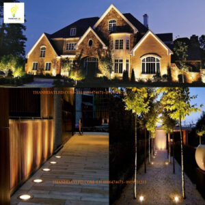 Đèn led âm đất âm sàn 6w 7 den san vuon trang tri