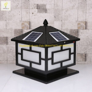 Đèn trụ cổng năng lượng mặt trời 50cm 1 den tru cong nang luong mat troi cao cap 1