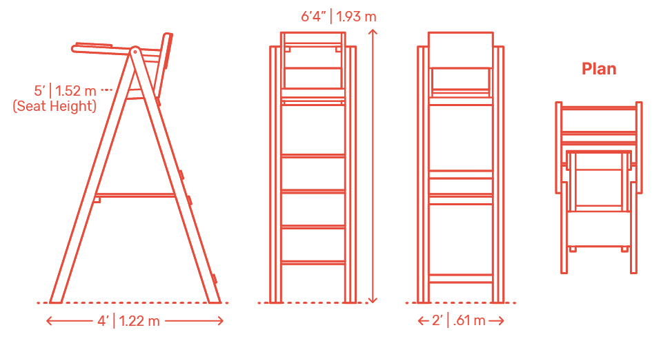 Ghế trọng tài sân tennis