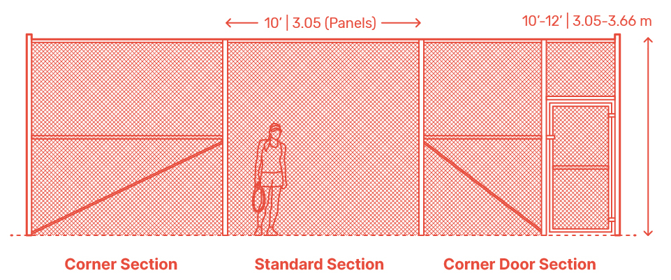 Hàng rào bảo vệ bóng trong sân