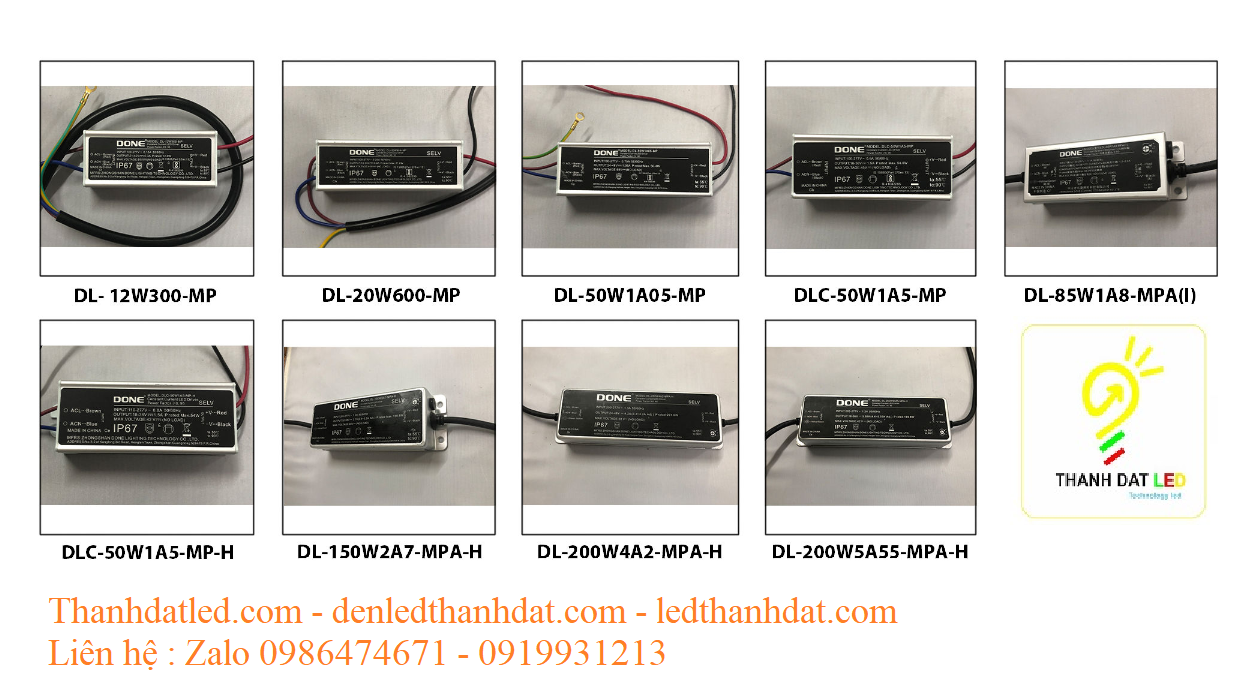 đèn led đường phố dùng nguồn DONE