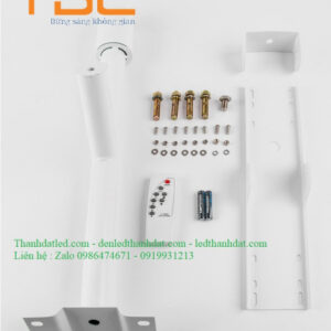 Đèn đường năng lượng mặt trời 50w bàn chải 6 phu kien den nang luong mat troi