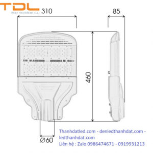 Đèn led đường phố 100w M13 5 ban ve den m13