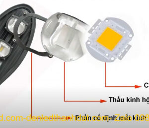 Đèn đường led lá 100w Philips OEM 7 den duong led 100w la oem philips