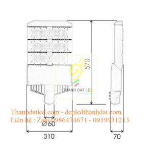 den duong led 150w cao cap oem