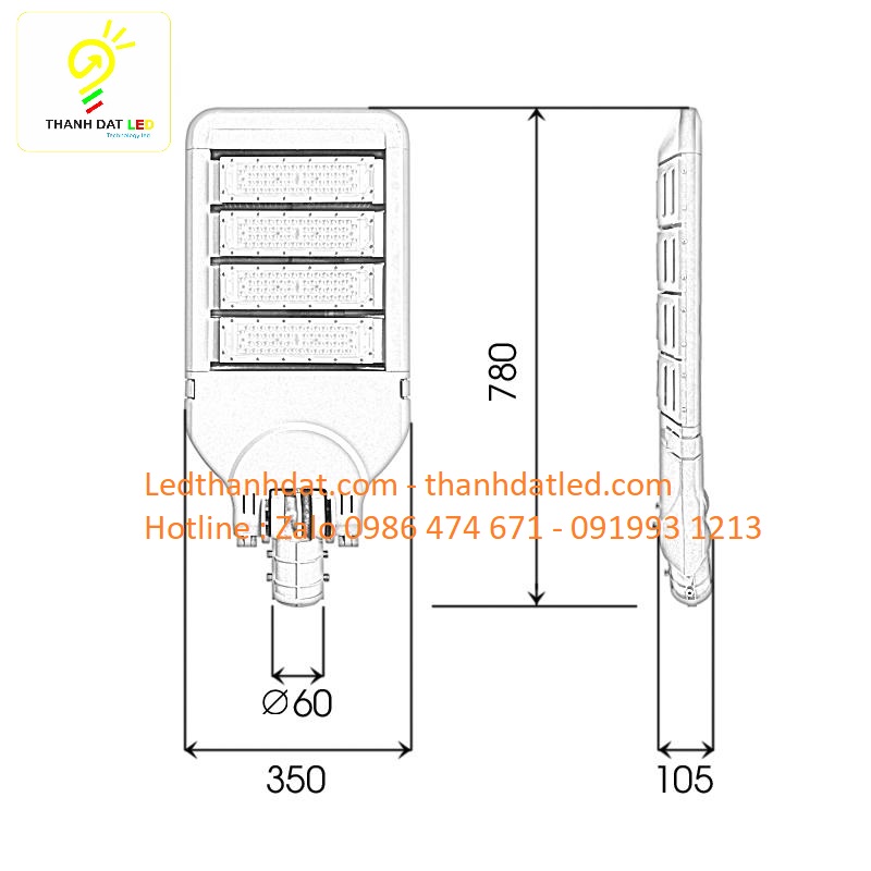 den-duong-led-philips-module-200w-1 đèn đường module philips 200w OEM