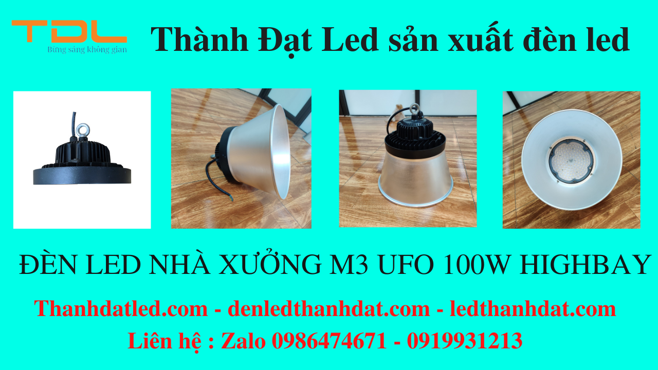 đèn led highbay nhà xưởng 100w 150w 200w ufo