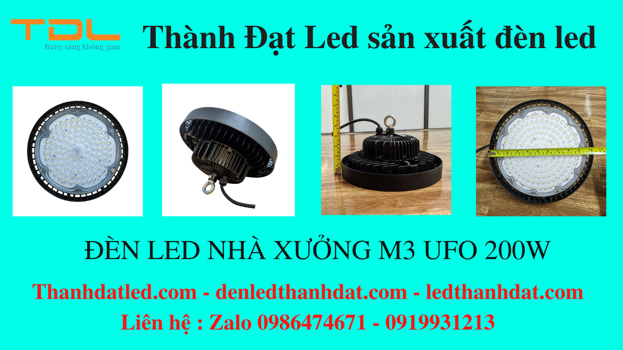 Đèn led highbay nhà xưởng 200w