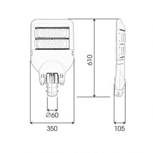 Đèn led đường phố 100w module SMD DONE 7 den led duong pho 8