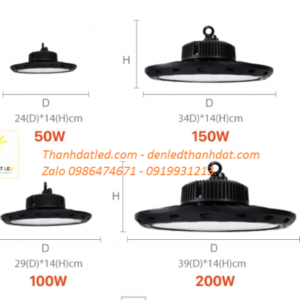 Đèn led nhà xưởng 200w UFO 3 den led nha xuong ufo