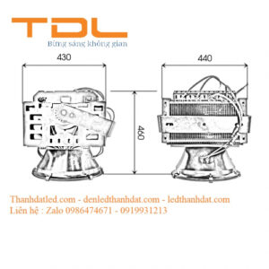 Đèn pha led 1000w cầu cảng 5 den pha 1000w cao cap