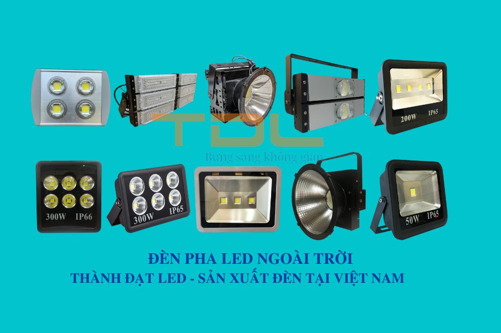 Thành Đạt LED | Đèn pha led ( tennis, sân bóng, đánh cá, cầu lông... ), Đèn đường led, Đèn led nhà xưởng 64 đèn pha led thành đạt