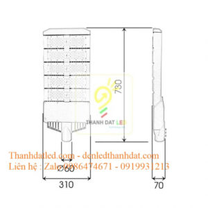 Đèn đường led 250w cao cấp Philips 6 duong led 250w cao cap