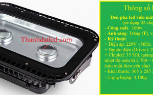 ĐÈN PHA 100W MẮT LỒI 3 pha led 100w thau kinh