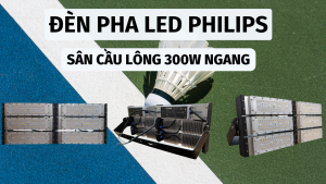 đèn pha module sân cầu lông 300w ngang