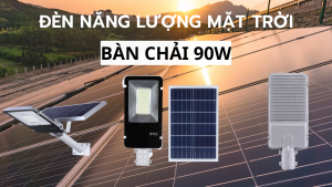 đèn đường bàn chải năng lượng mặt trời 90w