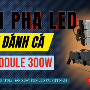 Đèn LED đánh cá 300w ngang module Bridgelux 7 đèn pha led đánh cá 300w