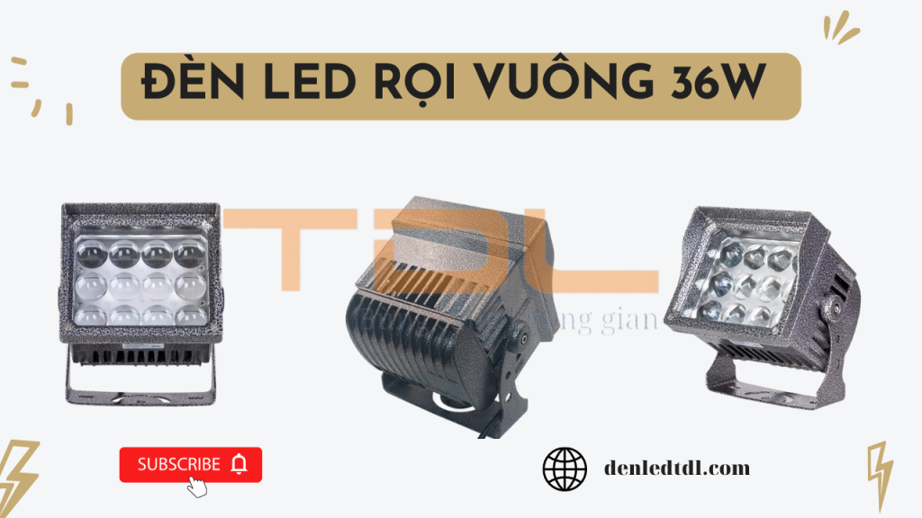 Đèn LED rọi cột vuông 36w l Hà Nội đèn rọi cột vuông 36w l Đèn rọi cột 36w sân vườn 1 đèn LED rọi cột vuông 36w